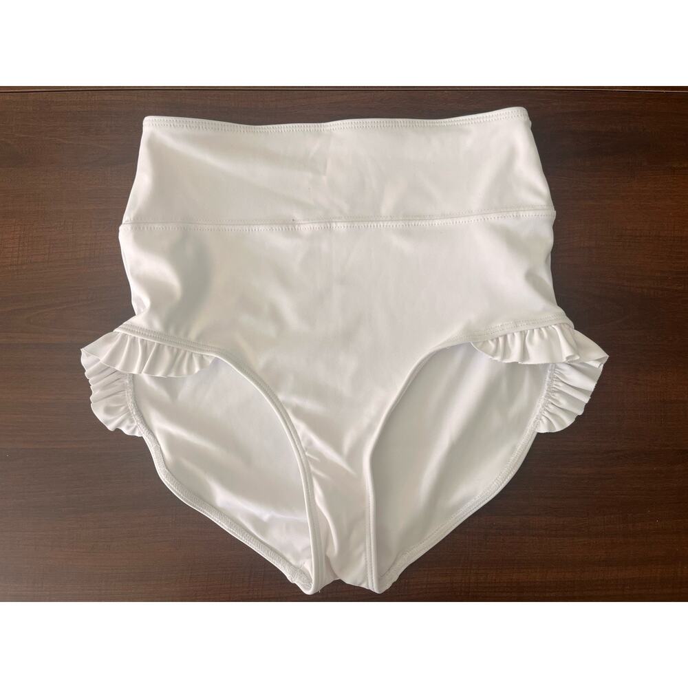 Tiger Friday Dance Bottoms Brief NWOT Size Adult Medium White Ruffle J